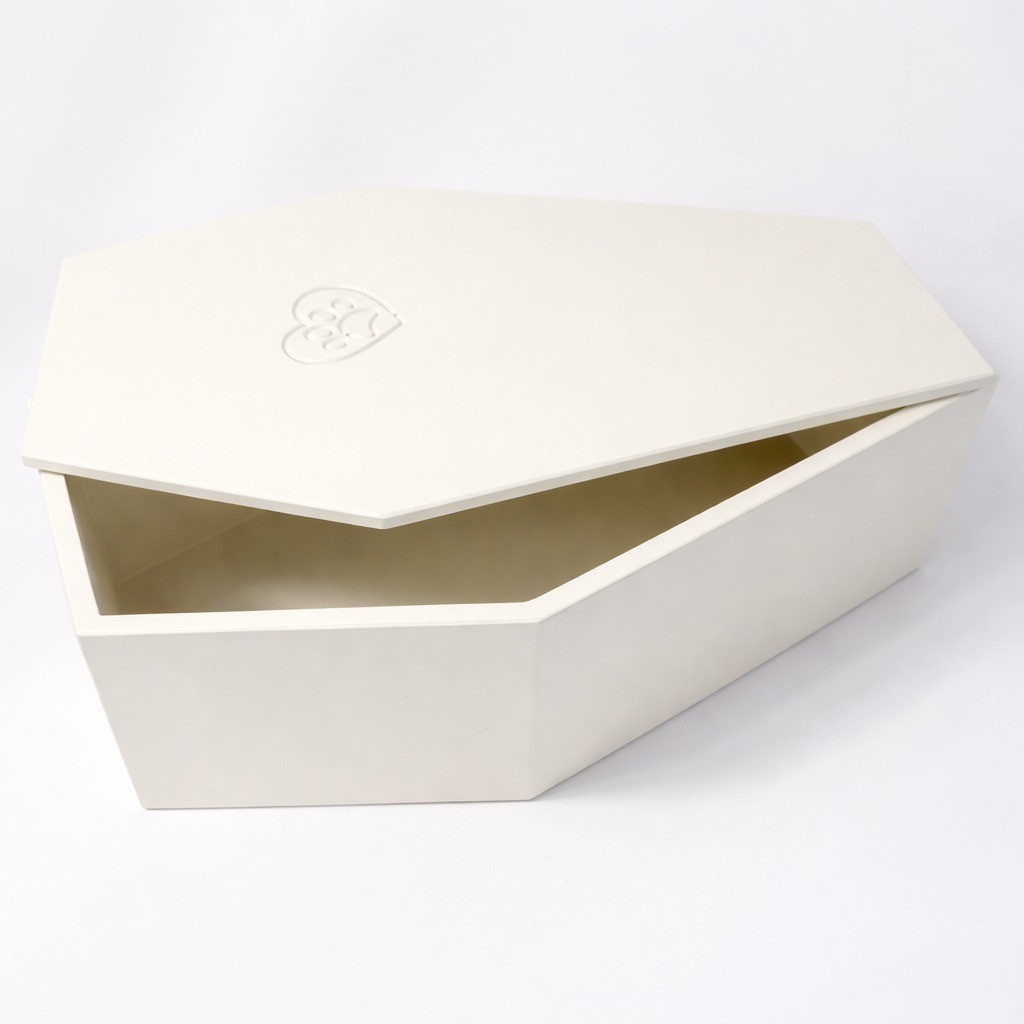 Small Dog Casket Coffin | Pet Memorial Burial Box Chihuahua Yorkie Wood 19.5 in
