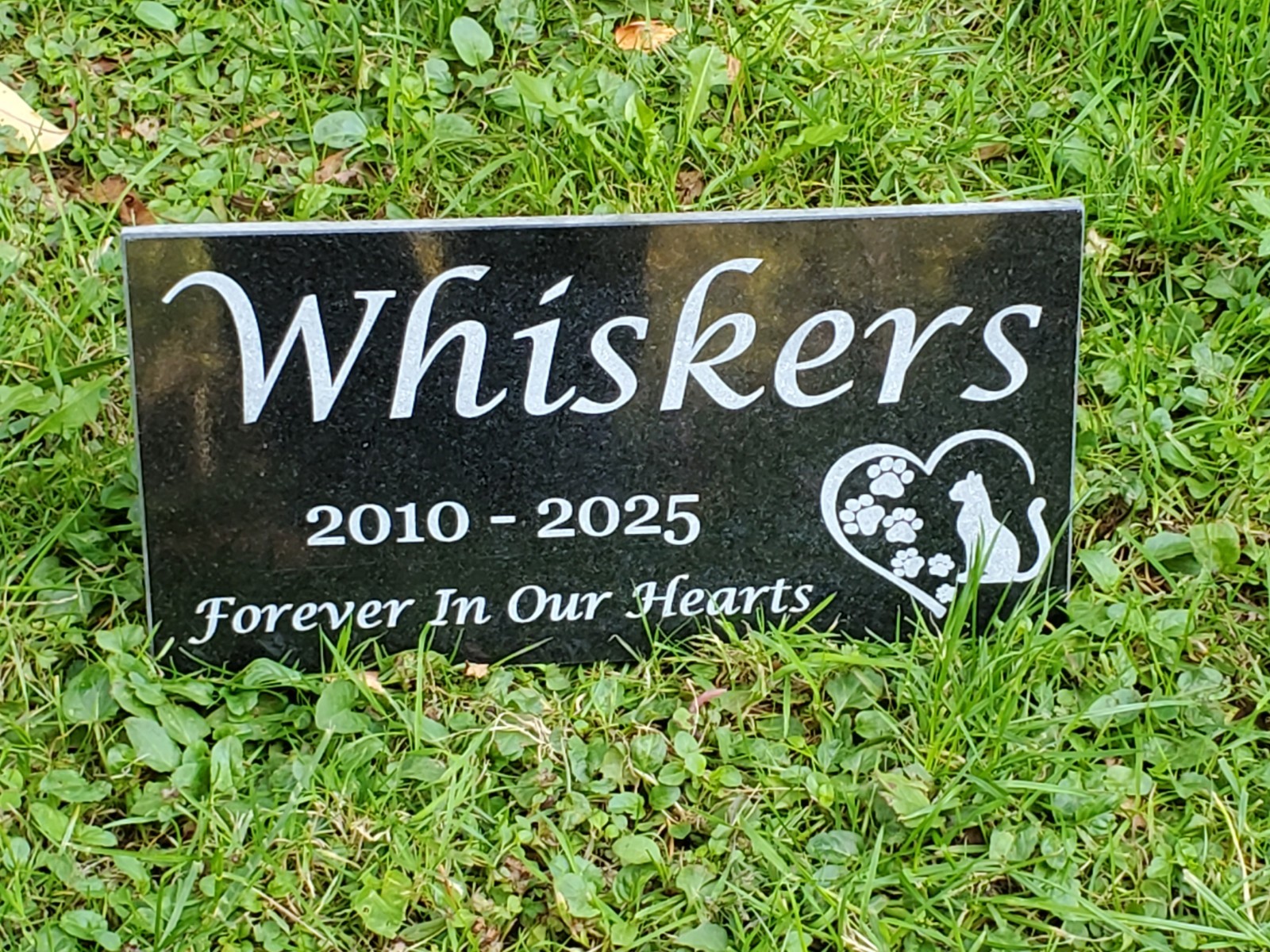 Cat Memorial Stone Garden Headstone Personalized Grave Marker Pet Loss Gift t18