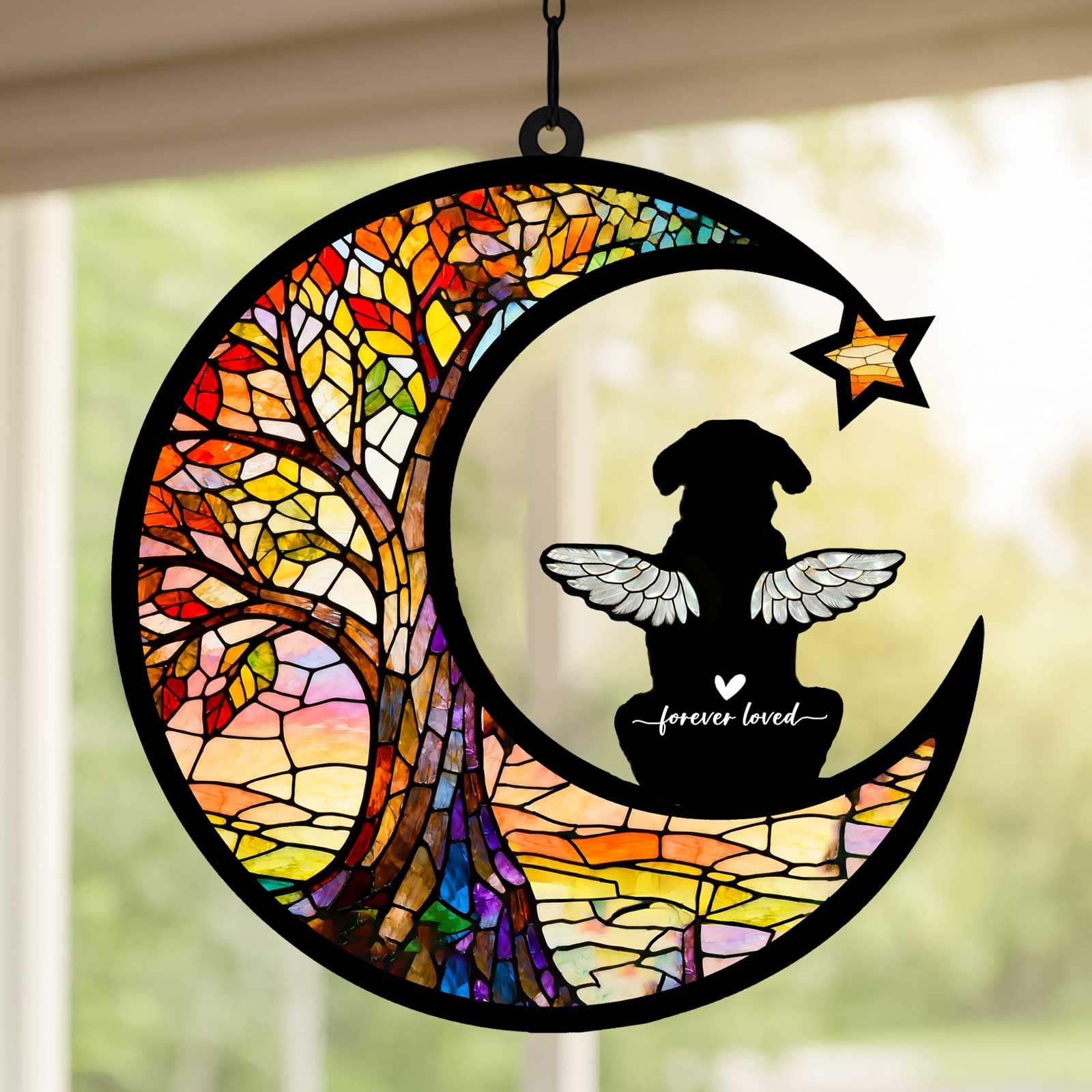 Personalized Loss of Dog Sympathy Gift, Custom Dog Memorial Suncatcher, Dog M…
