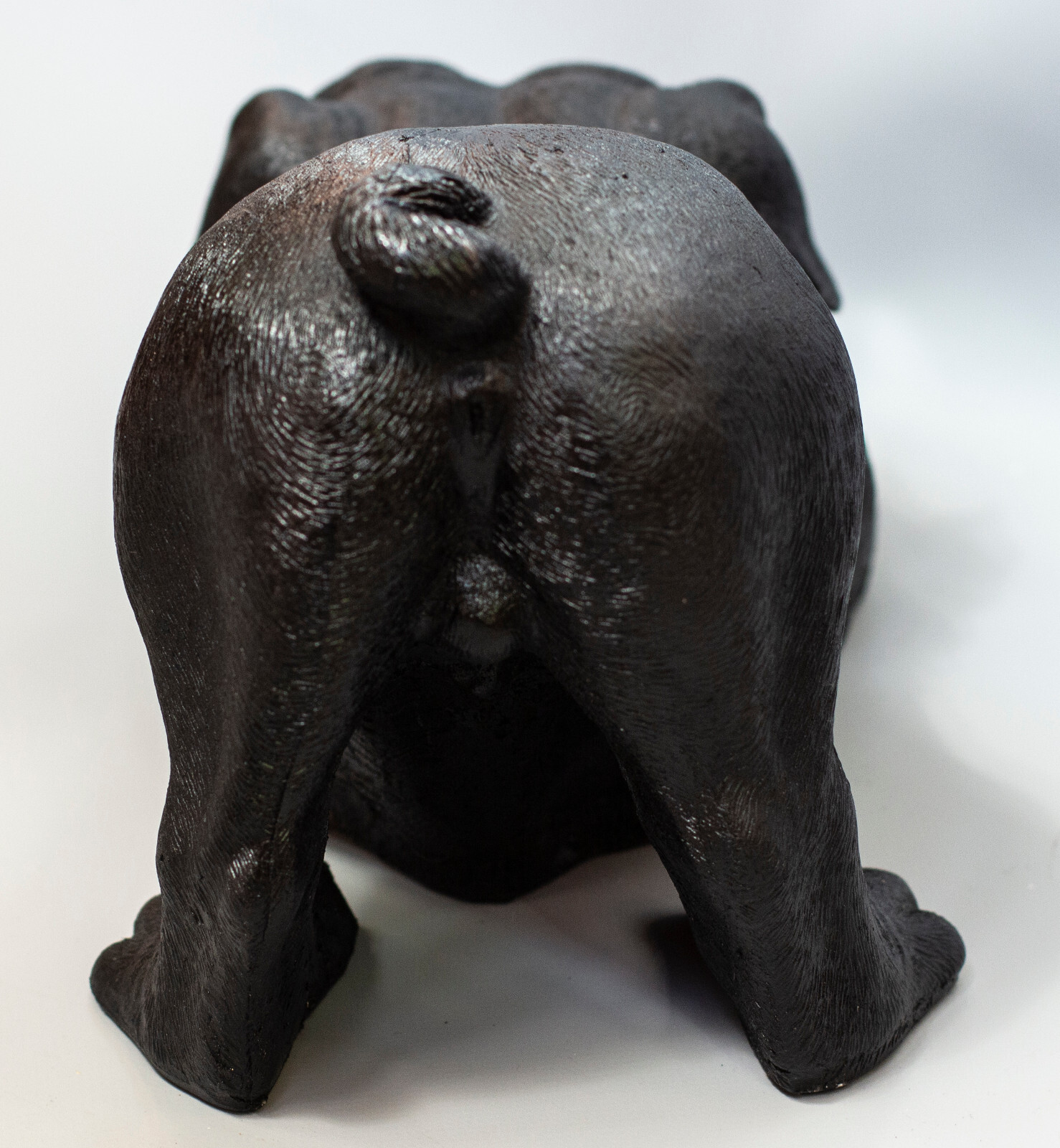 English Bulldog Urn Black Pet Ashes Dog Sculpture Outdoor Keepsake Memorial Gift