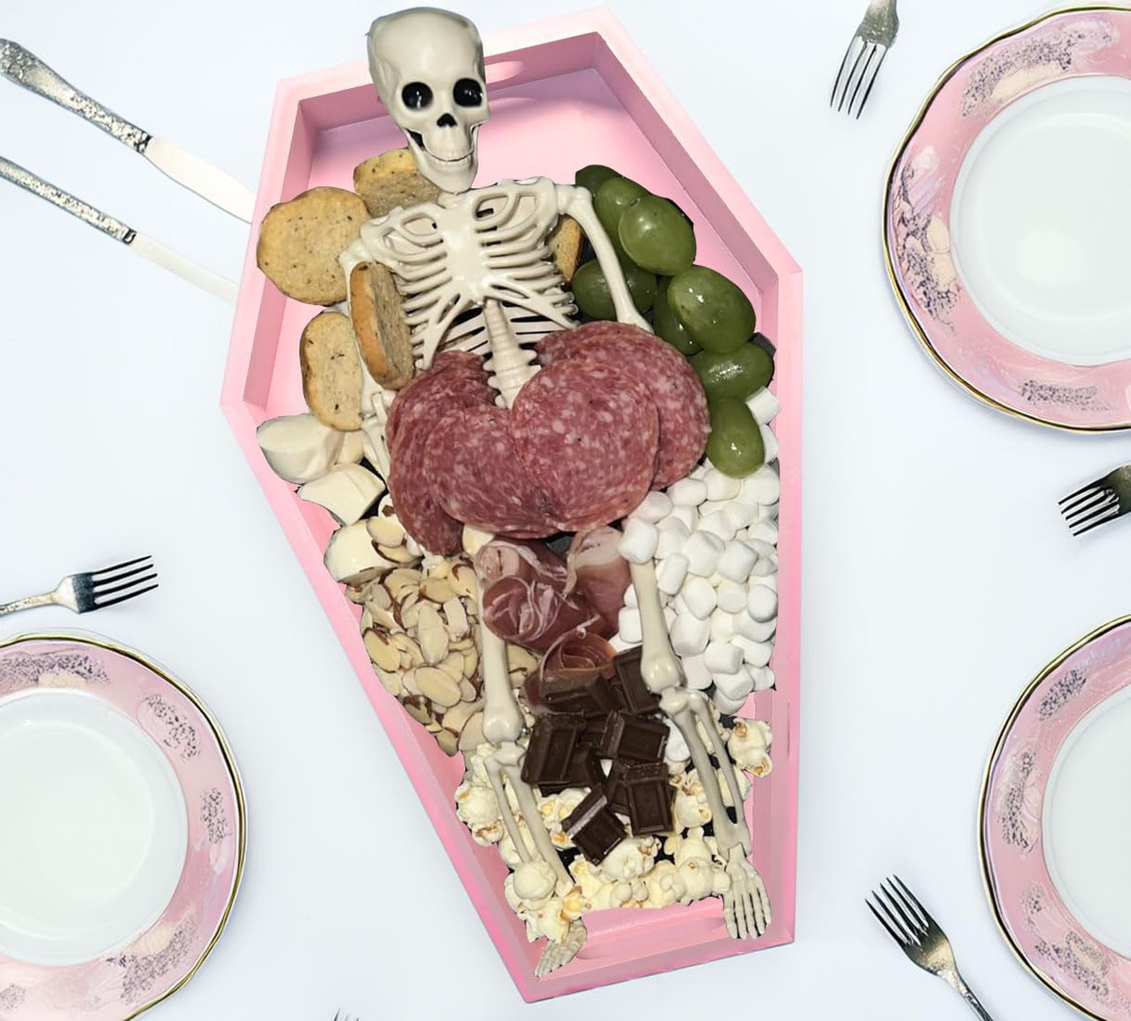 Pink Halloween Decor – Coffin Tray 14.2” Tall Halloween Decorations for Her …