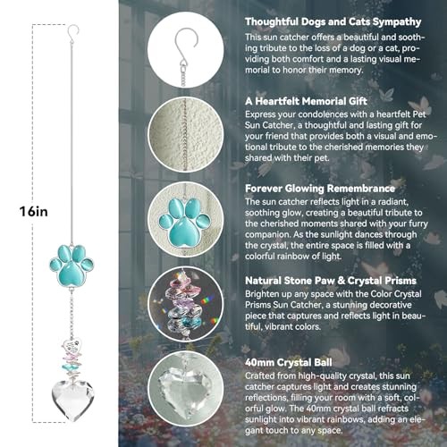Pet Memorial Suncatcher – Thoughtful Dog & Cat Bereavement Gifts, Natural