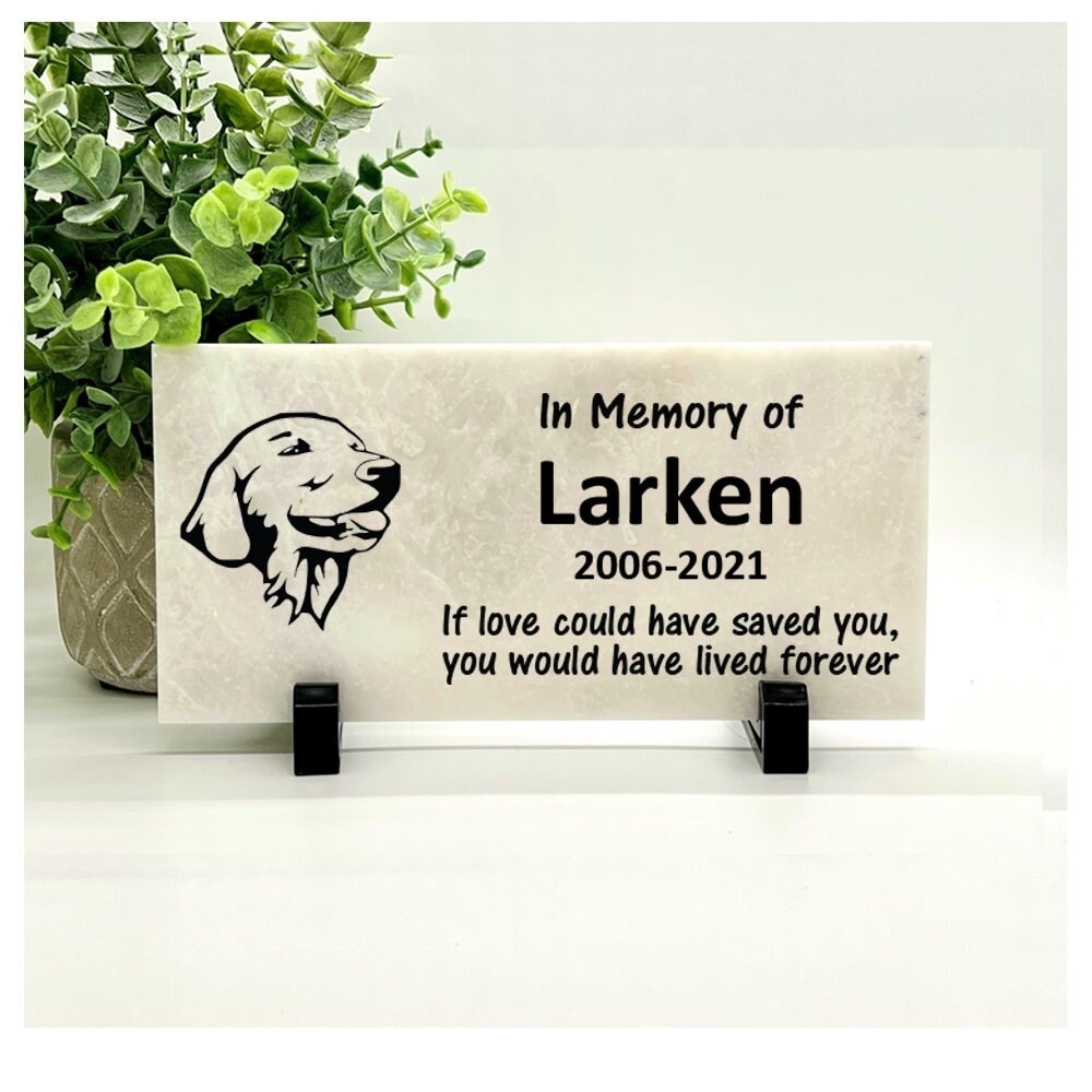 Golden Retriever Memorial – Personalized Pet Memorial Stone – Dog Sympathy Gift