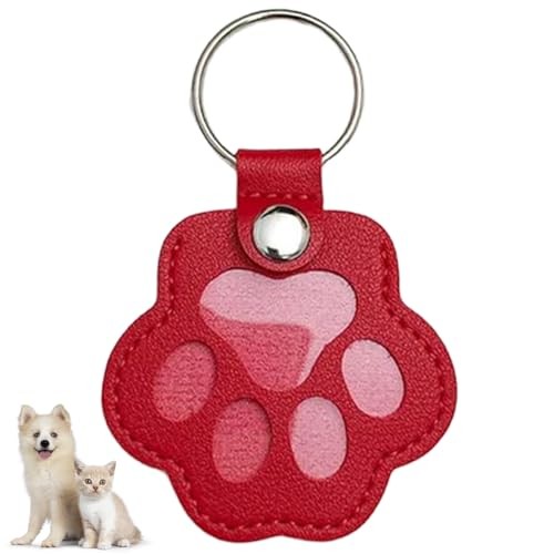 Cat Dog Hair Storage Keychain, Pet Hair Keychain, Fur Keepsake Keyring | Red
