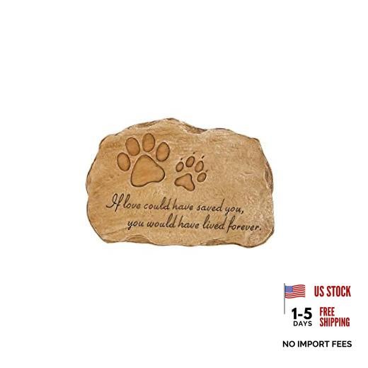 Pet Paw Print If Love Could Have Saved You Garden Memorial Stone | Outdoor