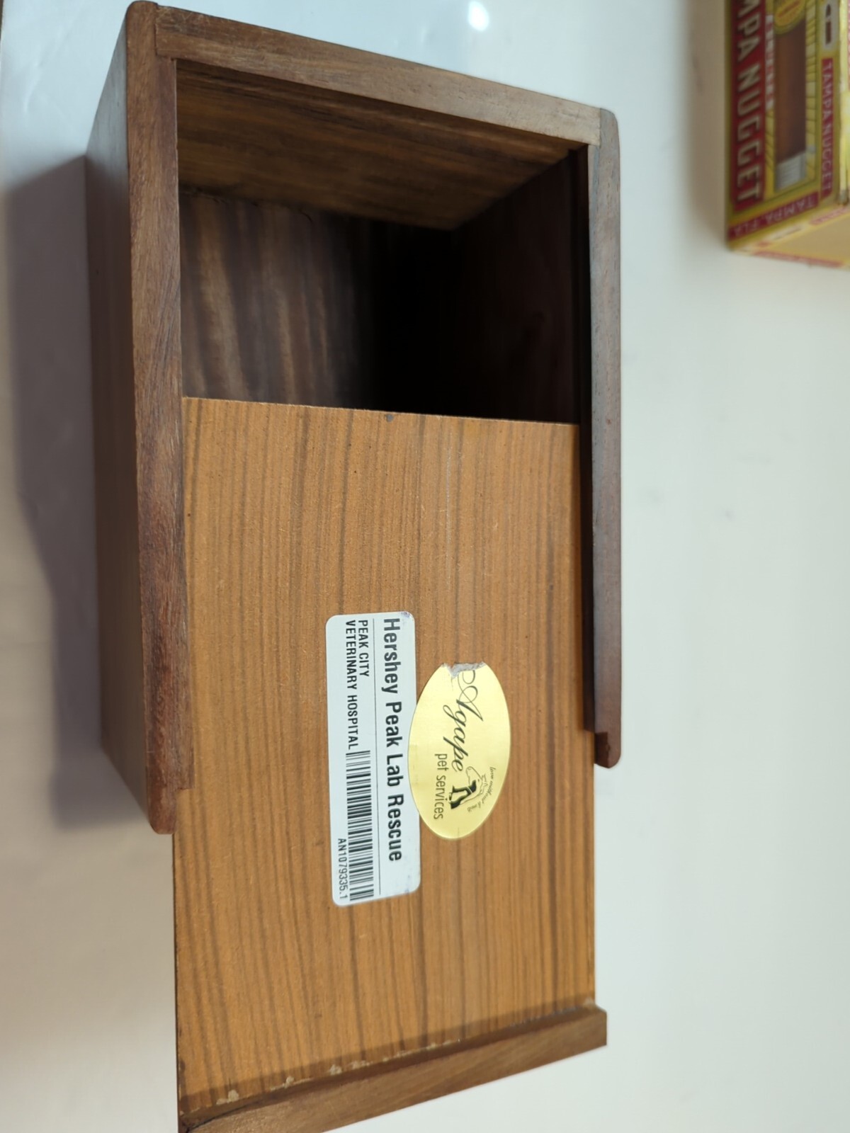 Circle Of Life Wood Pet Urn 7 1/2w X 5 1/2d X 31/2″ high