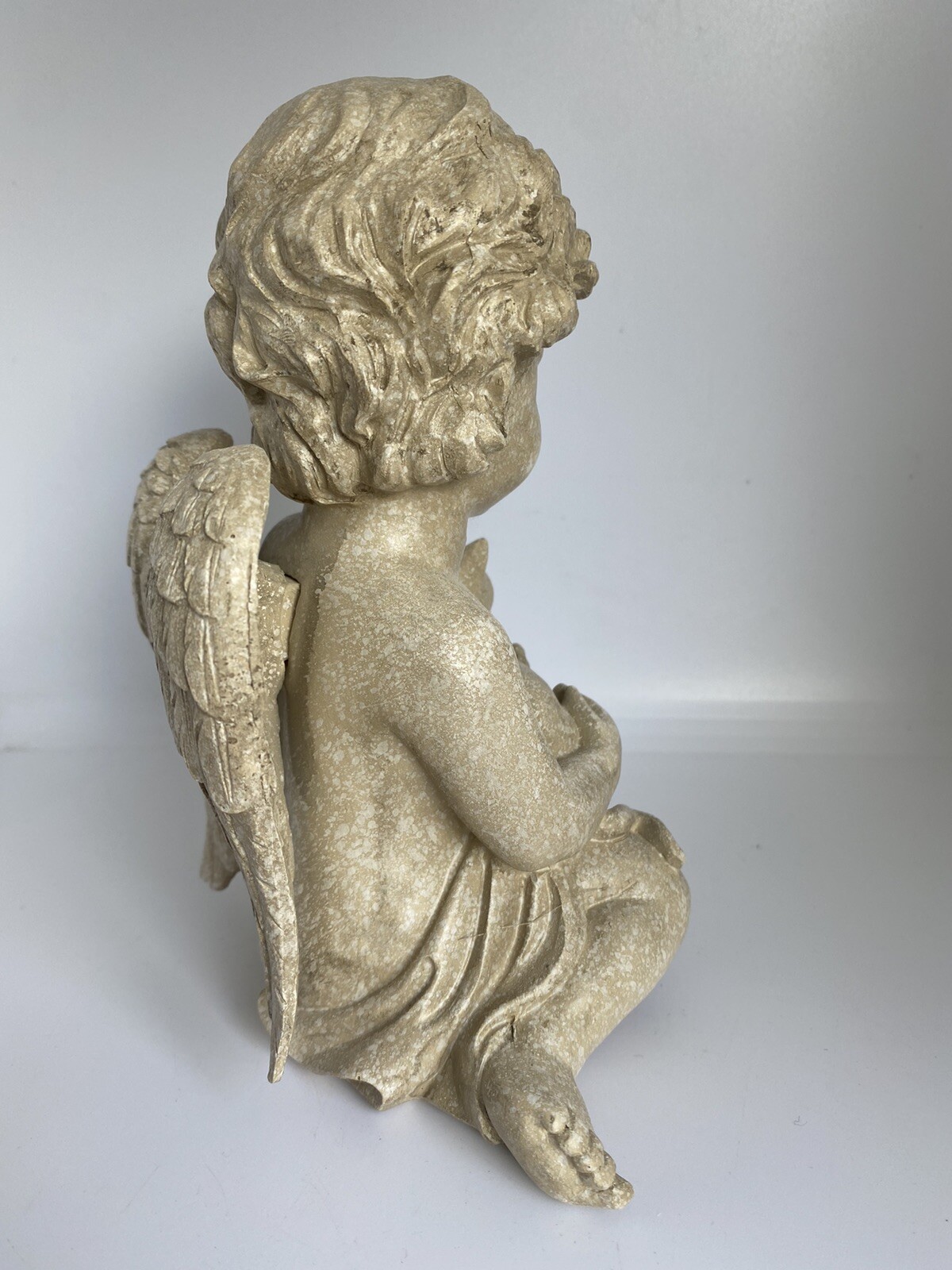 CAT MEMORIAL STATUE DOG PUPPY WITH WINGS PLAQUE ORNAMENT