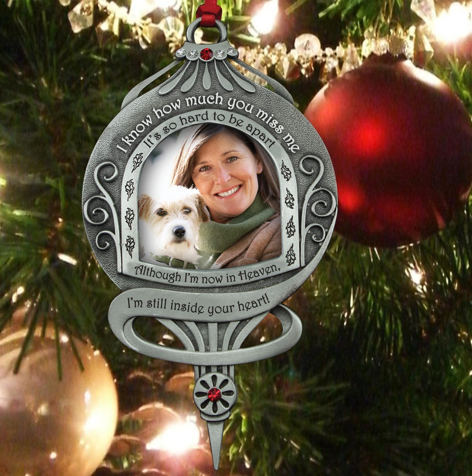 Memorial Photo Frame Ornament – Still Inside Your Heart, Christmas Memorial O…