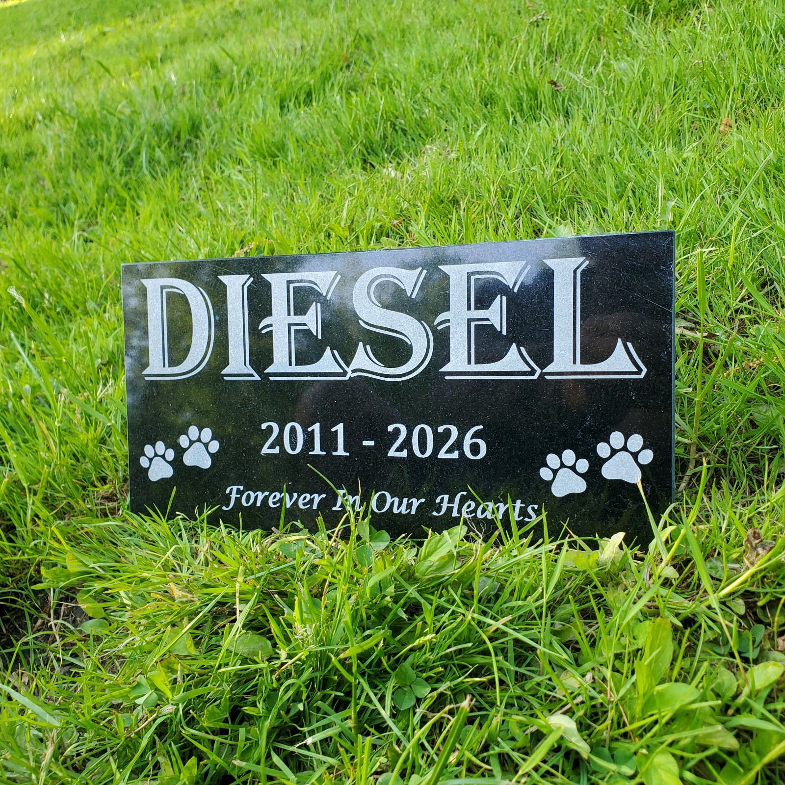 Pet Memorial Grave Stone Marker | Dog Cat Headstone Tombstone Pet Loss Gift t24