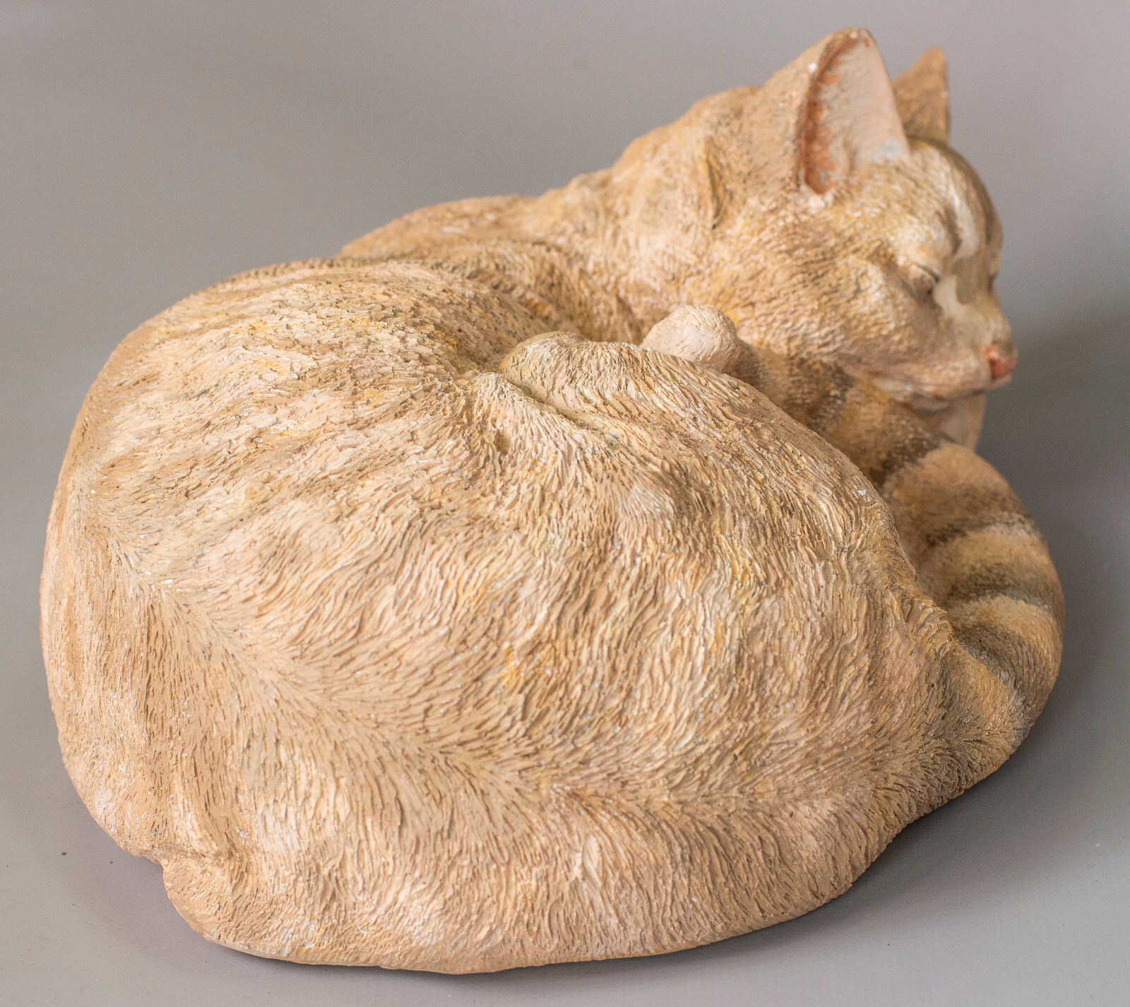 Orange Tabby Cat Urn Memorial Sculpture Pet Ashes Animal Funeral Sympathy Gifts