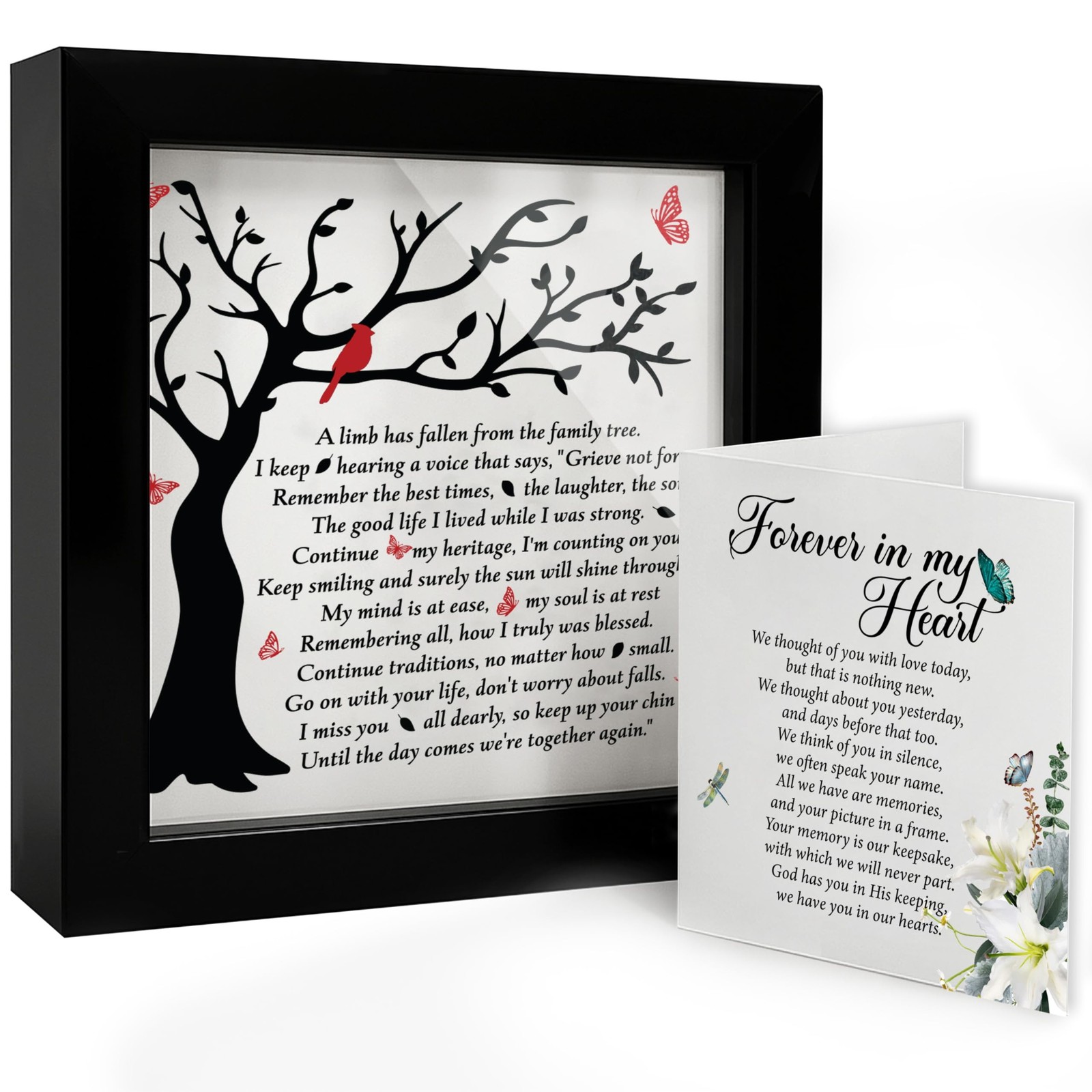 6.3” Sympathy Gifts Loss of Loved One with Poem Memorial Frame Cardinal A Li…