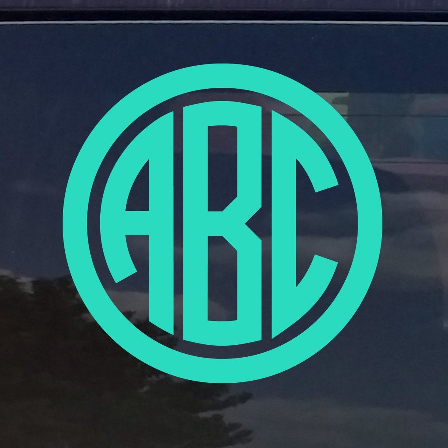 Custom Personalized Vine or Circle Monogram Initials Sticker Decal Compatible…