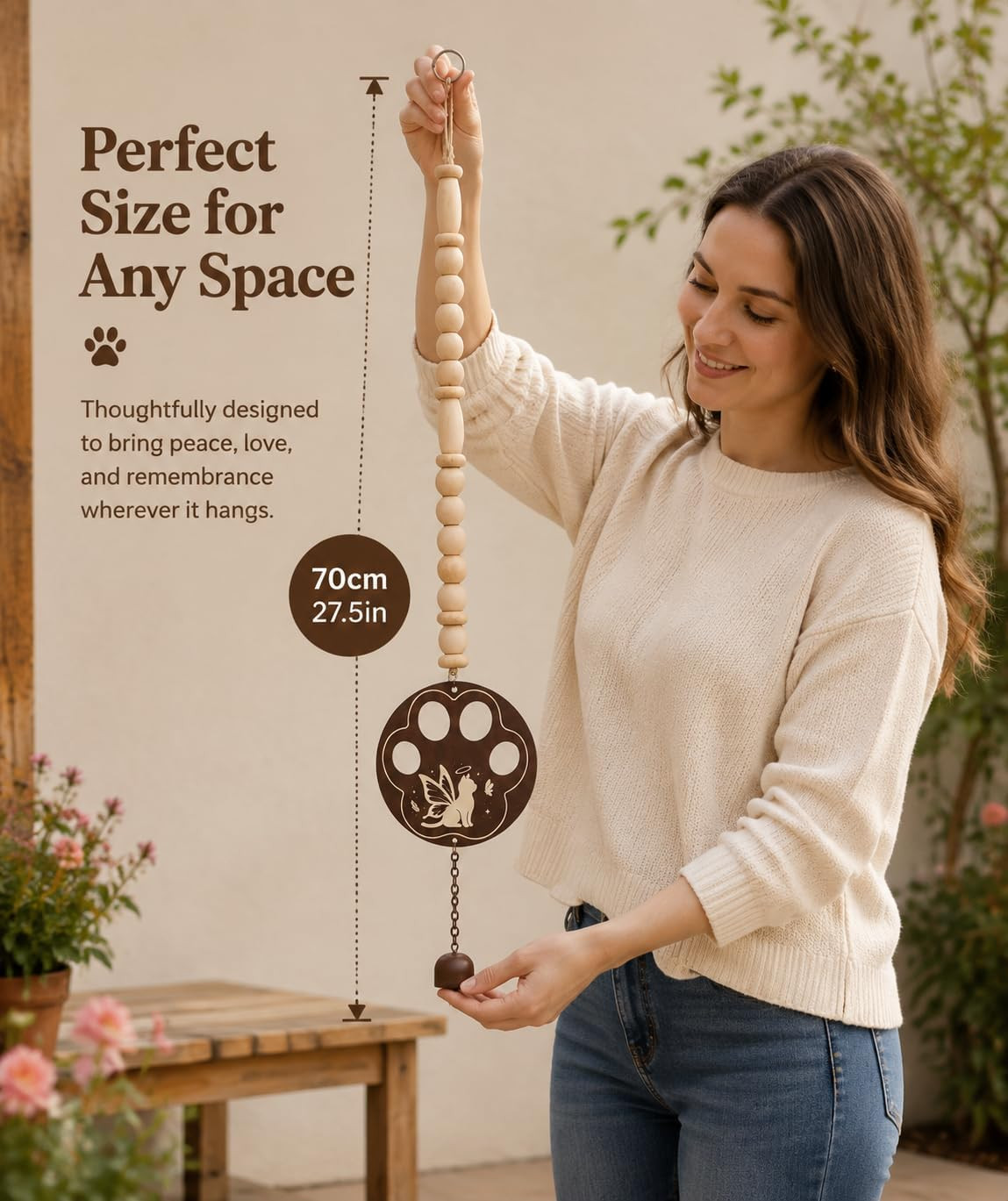 Cat Memorial Wind Chime, Cat Loss Sympathy Gifts for Loss Of, Bereavement Gifts