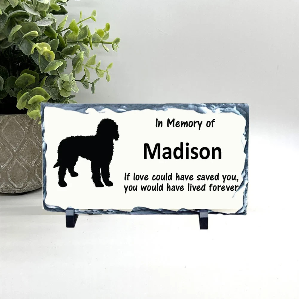 Golden Doodle Memorial – Personalized Pet Memorial Stone- Pet Loss Sympathy Gift
