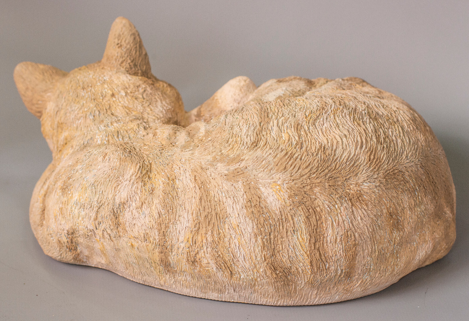 Orange Tabby Cat Urn Memorial Sculpture Pet Ashes Animal Funeral Sympathy Gifts
