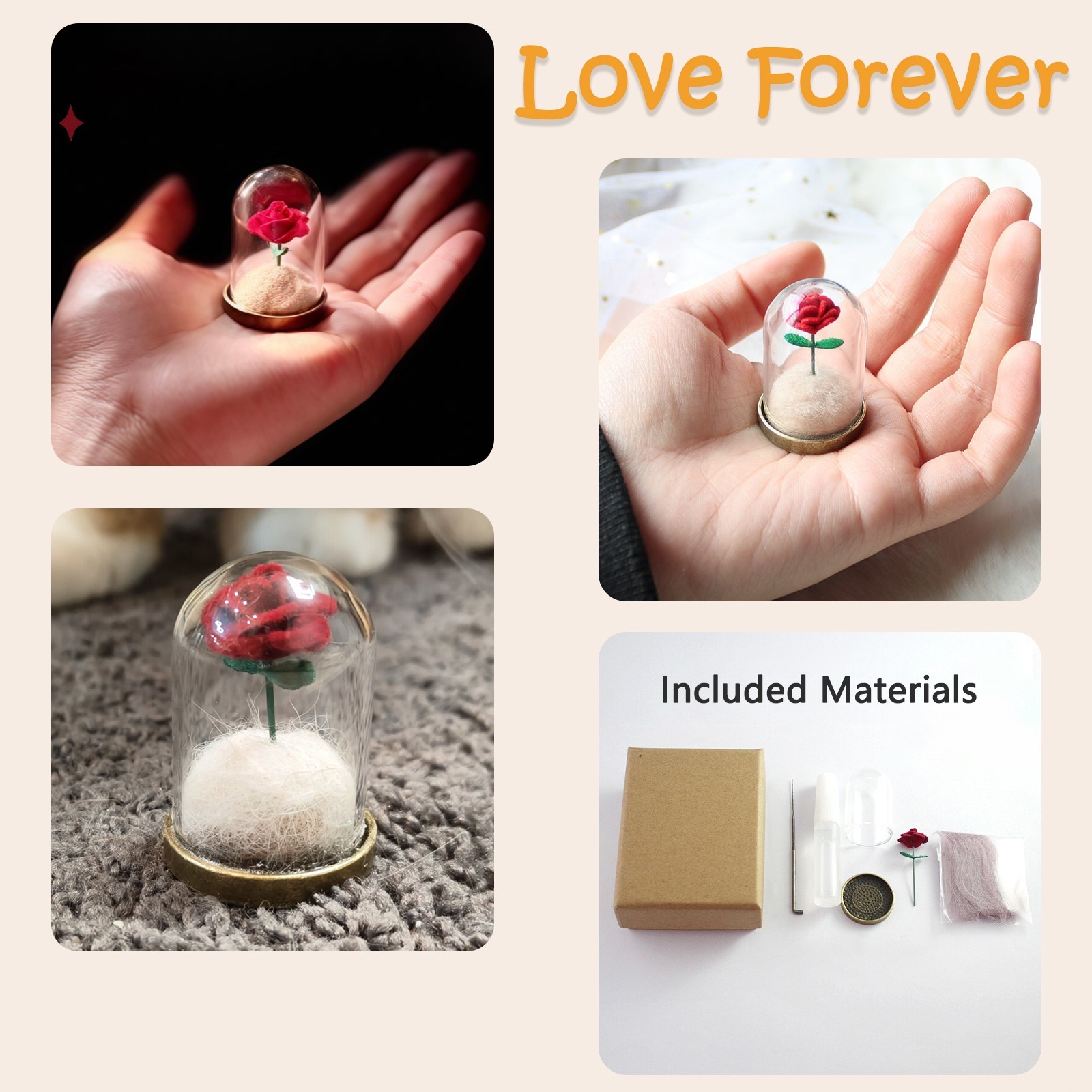 Pet Hair Memorial DIY Kit, Glass Keepsake & Paired with a Resin Angel Figurine