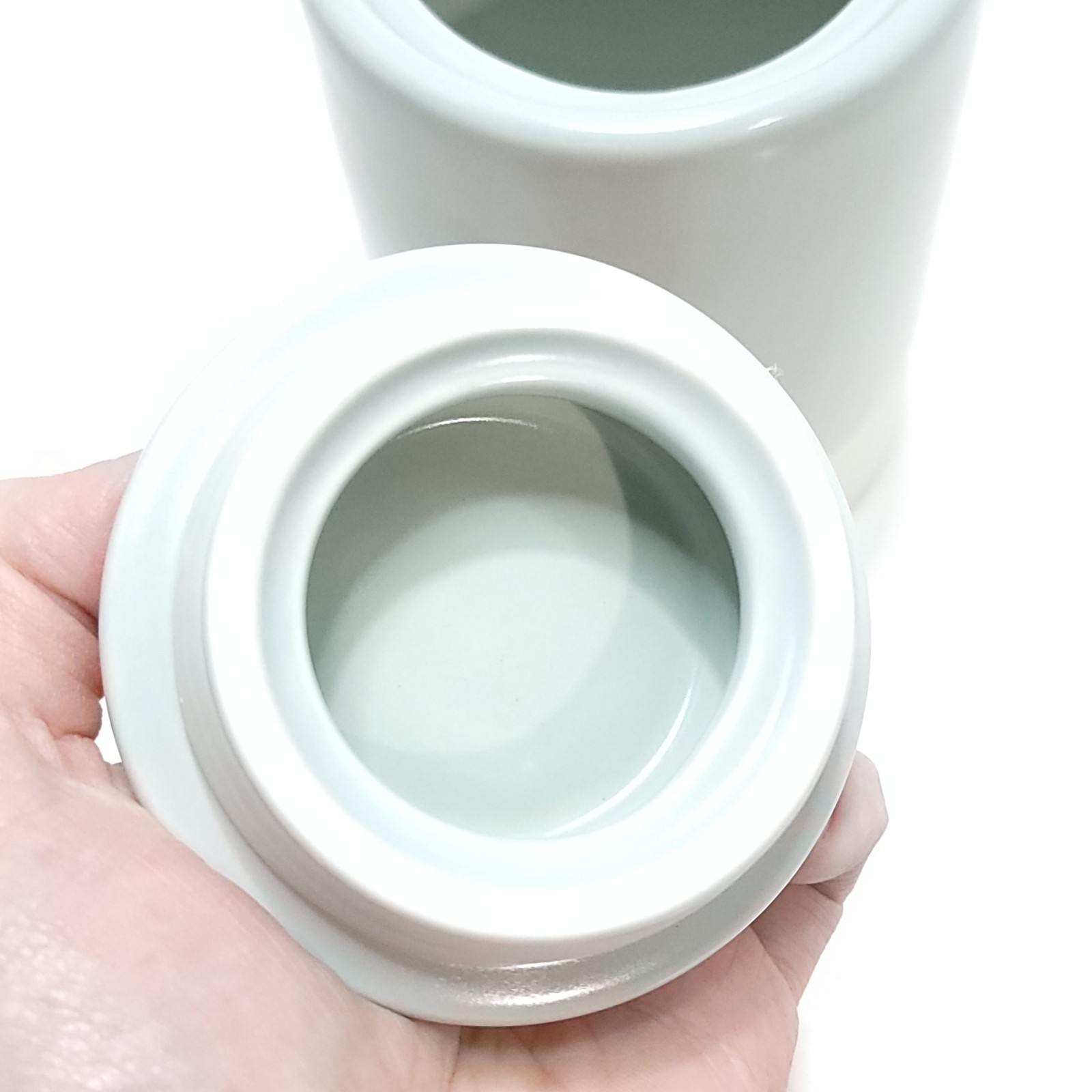 Tacomisyu Ceramic Pet Urn for Cats and Dogs 800ml Soft Green (20-40lb Pet)