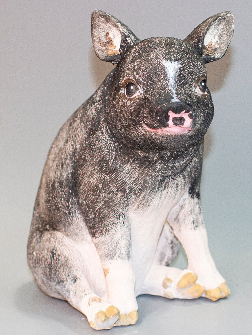 Black Pig Urn Pet Ashes Cremation Statue Memorial Grave Figure Funeral Keepsake