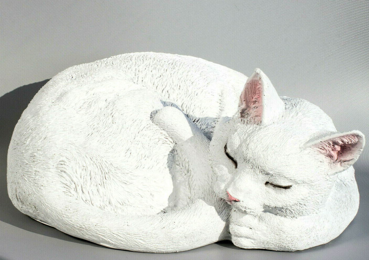 Cat Cremation Urn Memorial Statue Pet Ashes Grave Decor Sleeping Animal Keepsake