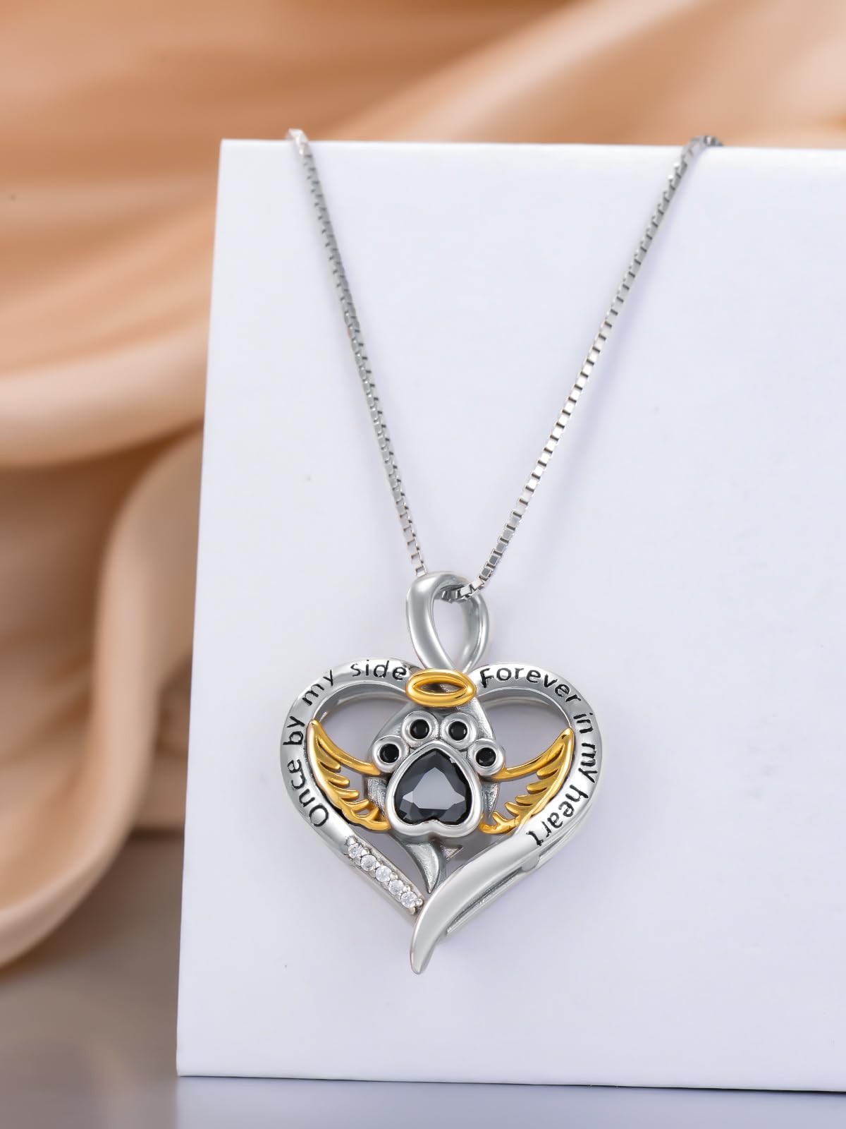 Flpruy Pet Cremation Jewelry 925 Sterling Silver Dog Urn Necklace For Ashes