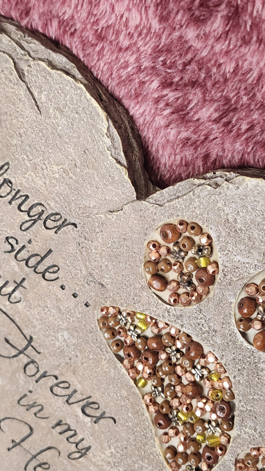 Carson Pet Footprints Beadworks Garden Stone featuring the inscription “No…