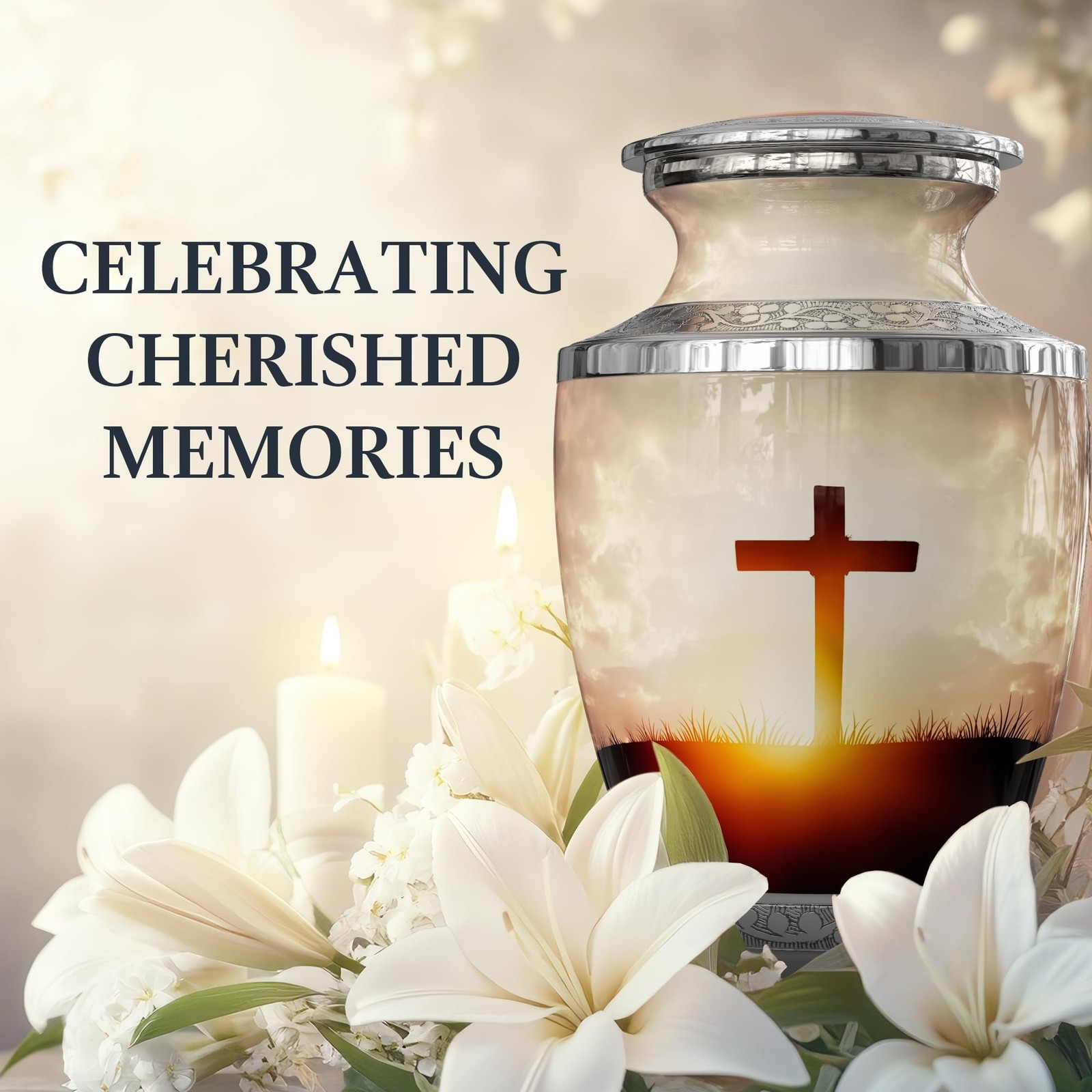 Transcendent Cross Urn for Ashes Adult Male/Female, Cremation Urns for Human …