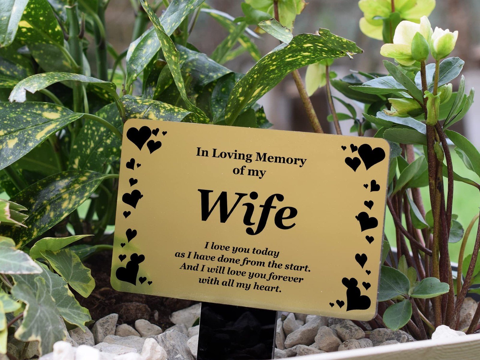 OriginDesigned Wife Memorial Plaque Stake – in Loving Memory of My Wife and a…