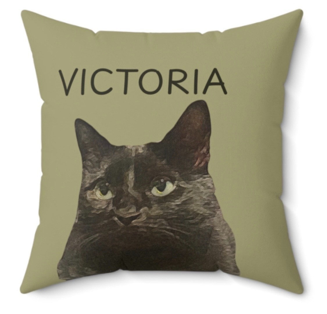 Custom Pet Photo Throw Pillow Insert Included Printed on 2 Sides Made in USA
