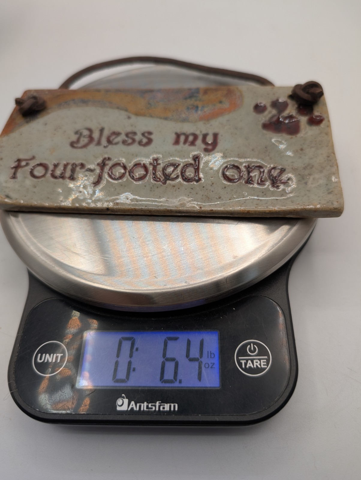 Pet Blessing Memorial Ceramic Hanging Plaque Sara Rubin Bless My Four-footed One