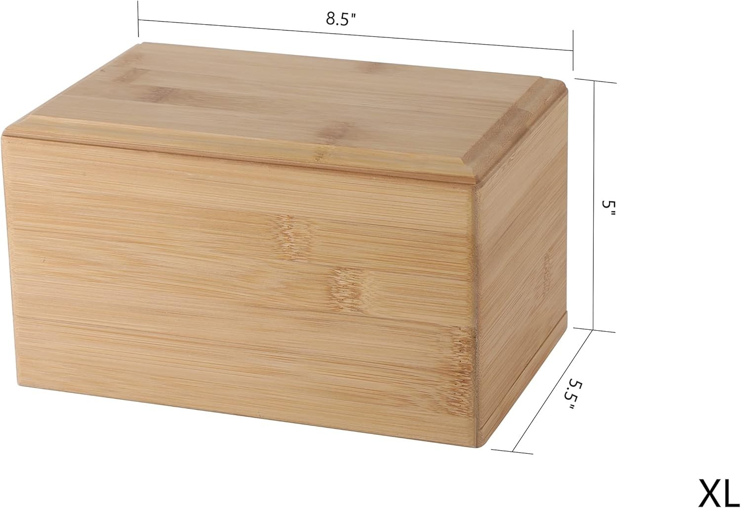 X-Large Bamboo Pet Urns for Dog Ashes, Bamboo Wooden Pet Urn for Funerals and Me