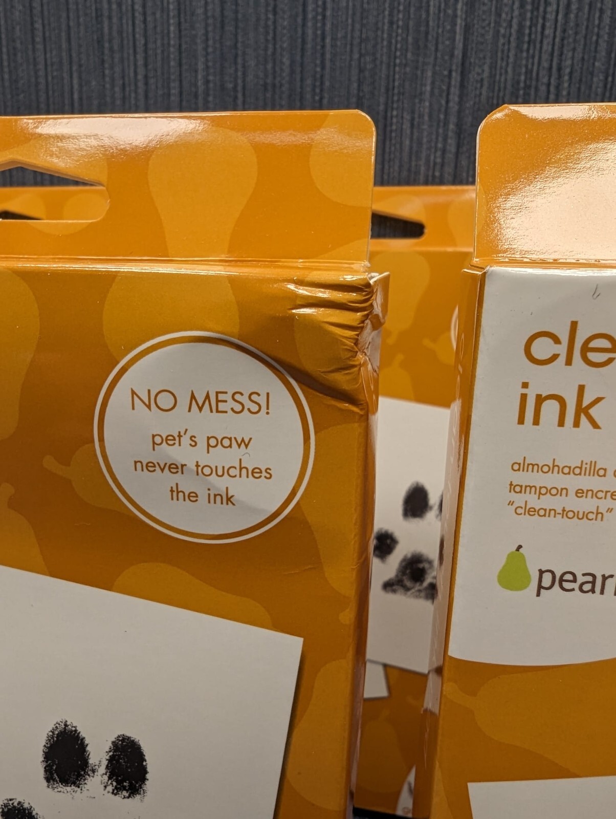 Lot of 6 x Pearhead Pet Paw Print Clean-Touch Ink Pad and Imprint Cards Memorial