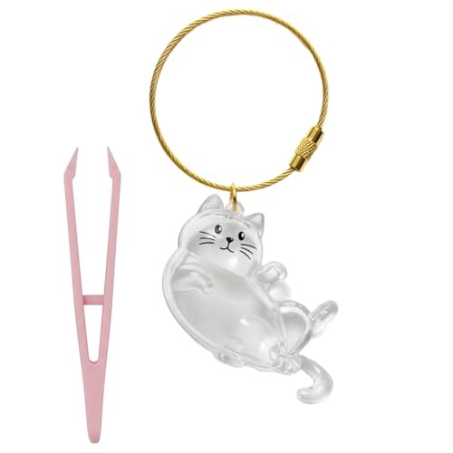 Cat/Dog Hair Collector Keychain Charm Memorial Bottle Memorial Storage Cat 5
