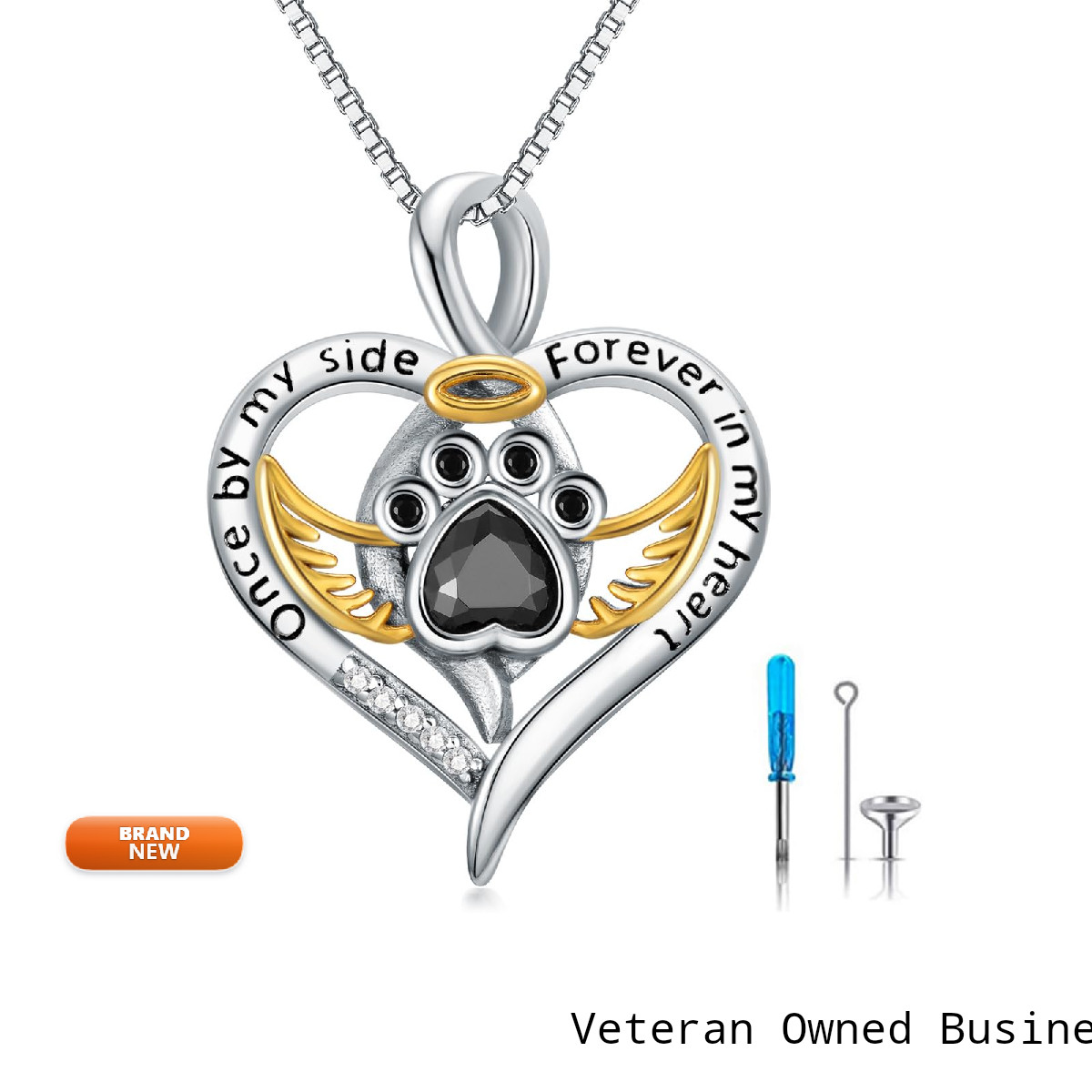 Flpruy Pet Cremation Jewelry 925 Sterling Silver Dog Urn Necklace For Ashes