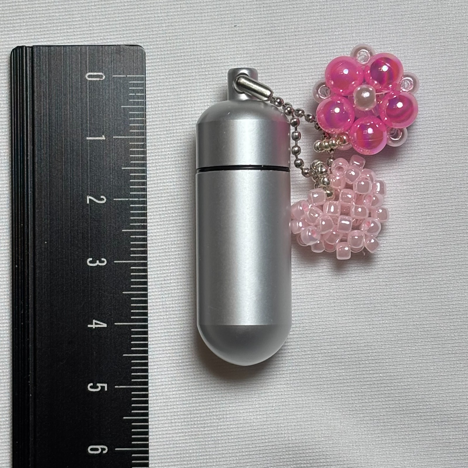 Cremation Ashes Keychain – Cremation Keepsake(pink heart and pink ornaments)