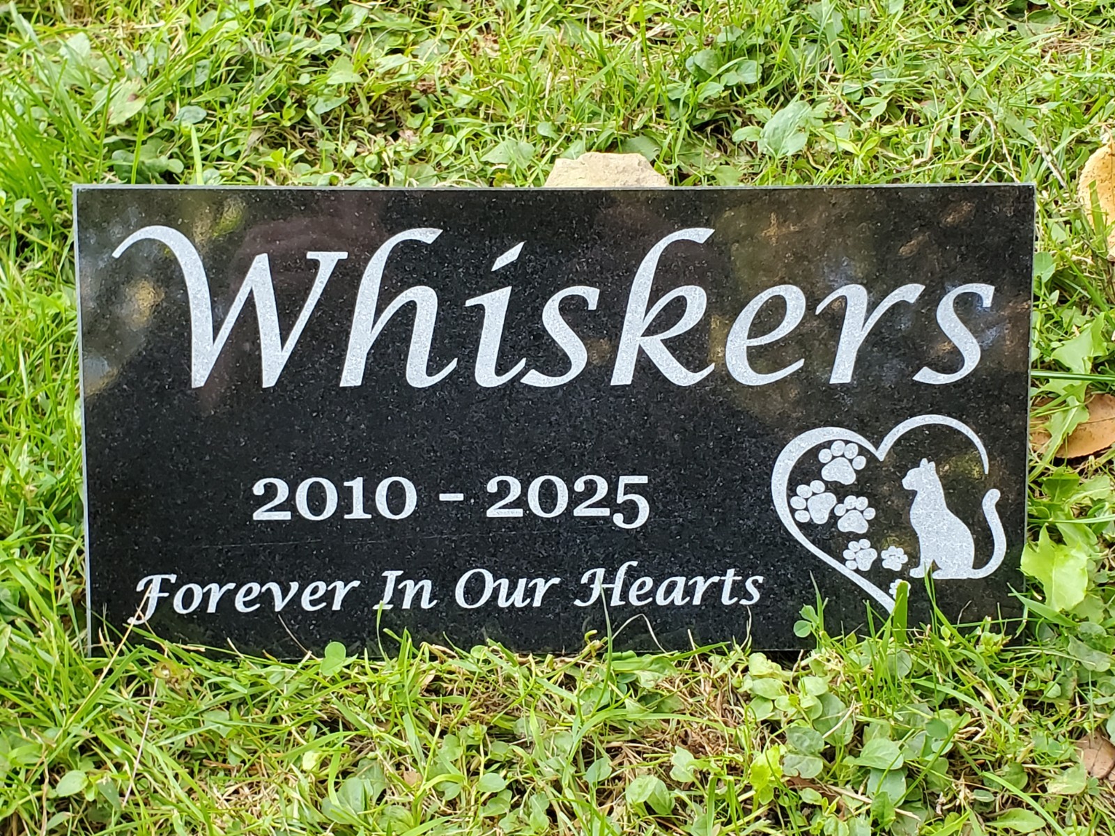 Cat Memorial Stone Garden Headstone Personalized Grave Marker Pet Loss Gift t18