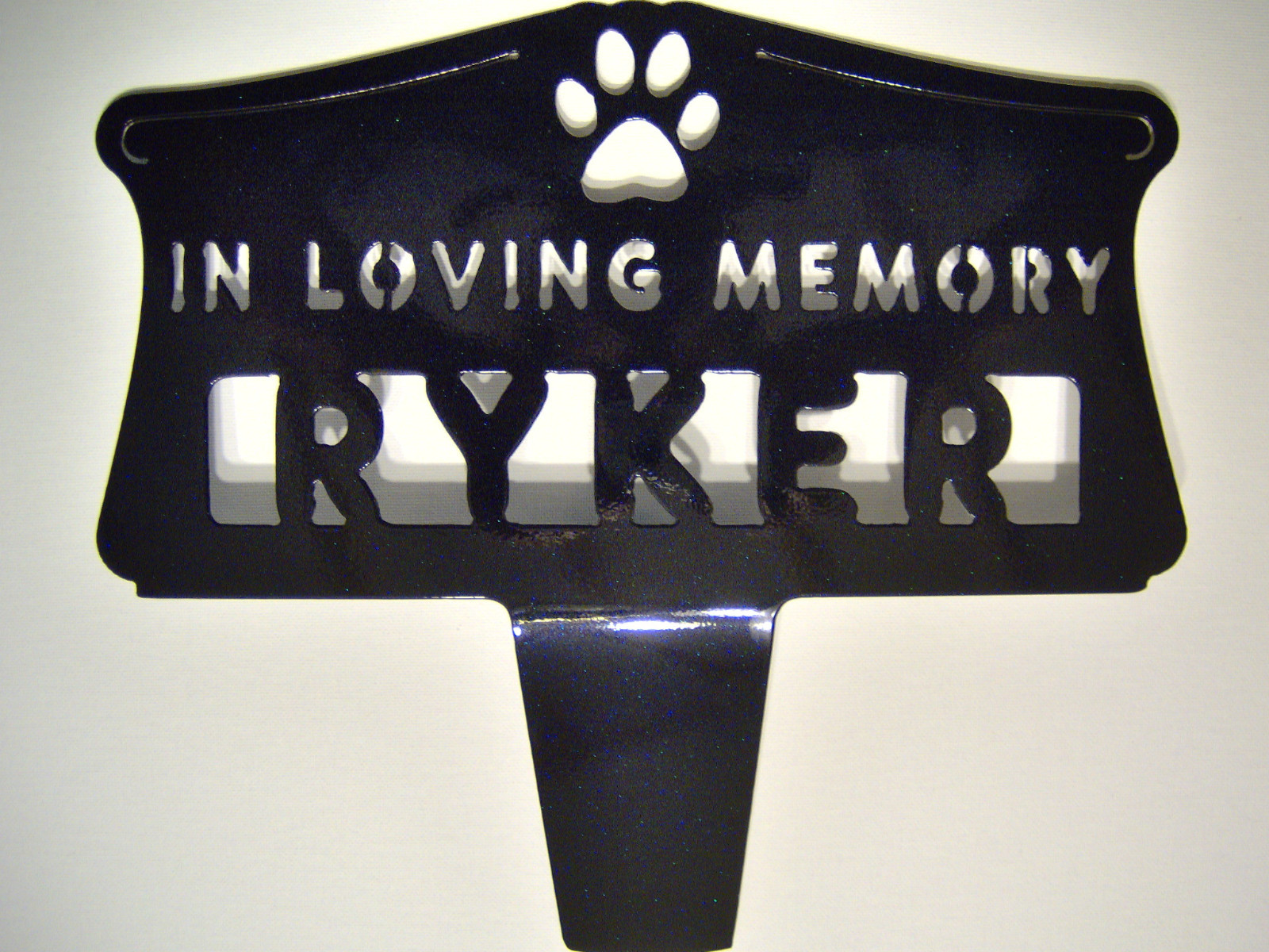 Metal Pet Memorial Headstone Grave Marker Personalized For Your Dog or Cat