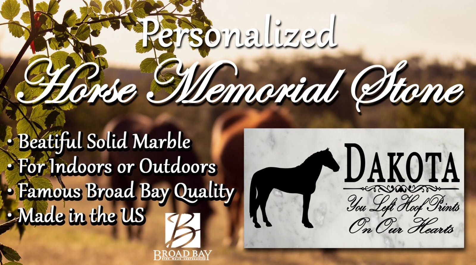 Horse Memorial Stone Equine Personalized Garden Marker Grave Marker for Outdoors