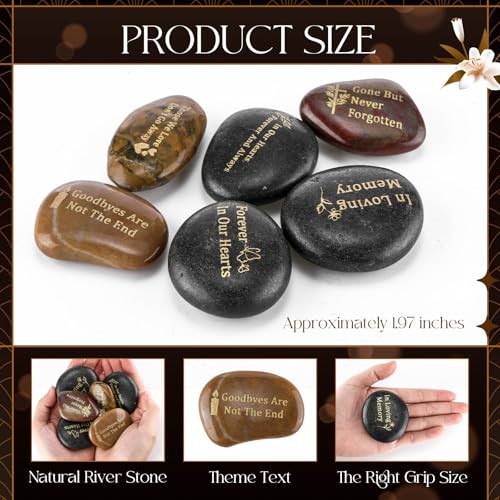Pcs Memorial Stone 1.97 Inch Celebration of Life 1.97 inches 72 Deep Color