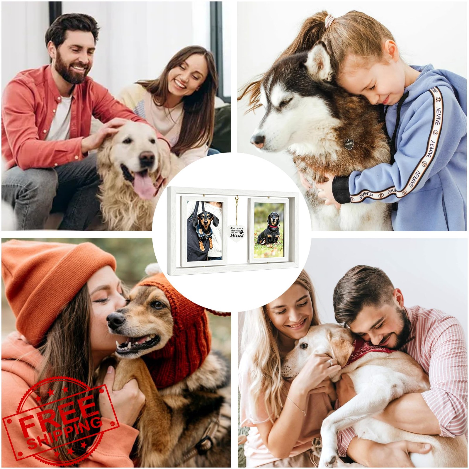 ATOBART Pet Memorial Frame White 15×8.5