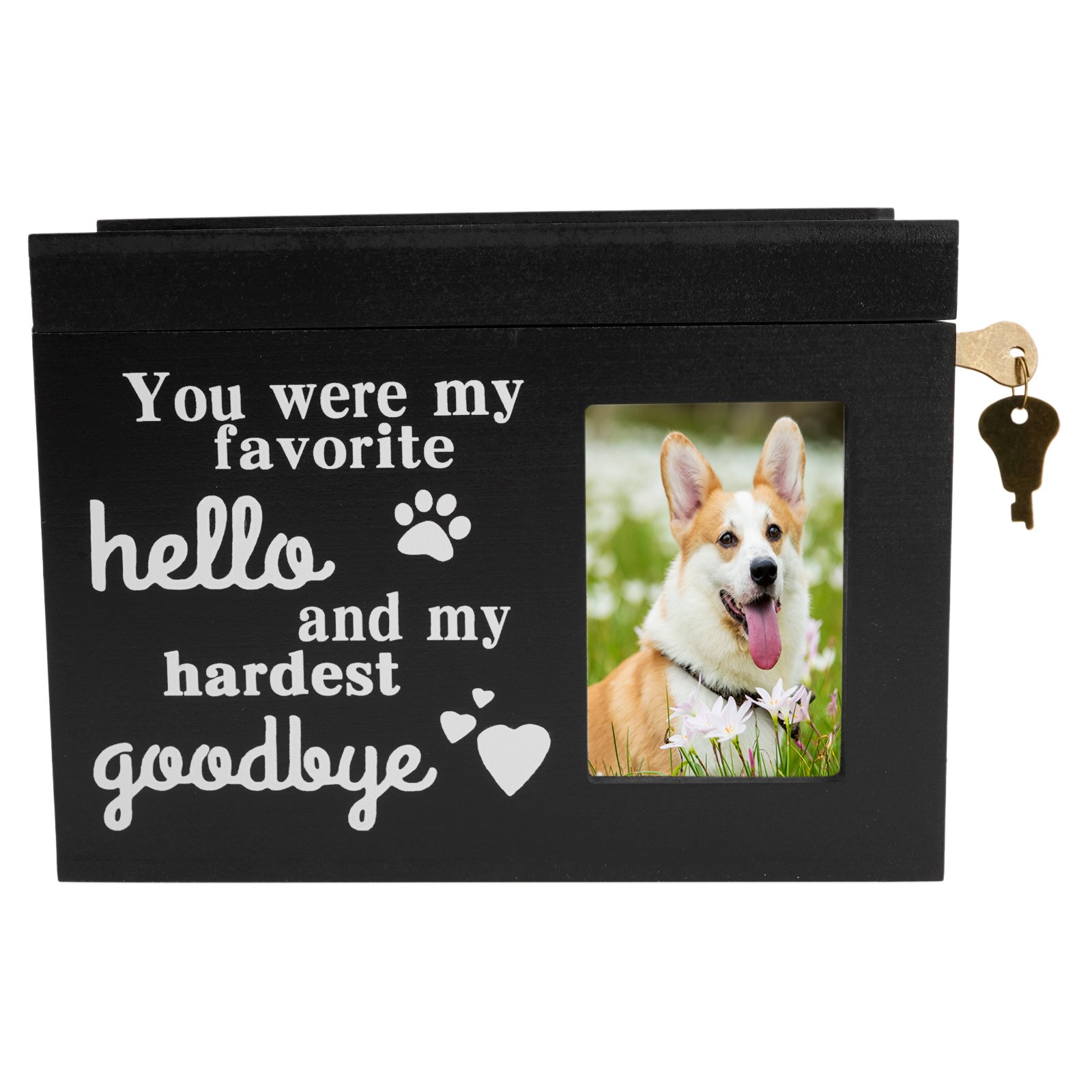 Wooden Funeral Cremation Urns with Photo Frame Pet Memorial Remembrance Gift