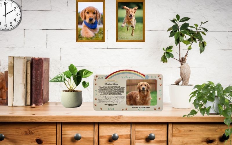 Pet Bereavement Photo Frame – Rainbow Bridge Poem Measures 10″W x 6″H – #2472