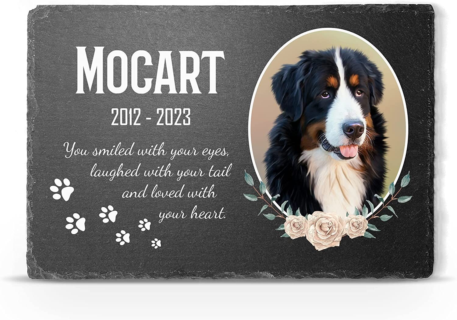 Personalized Pet memorial plaque, grave marker keepsake 20x30cm Photo gravestone