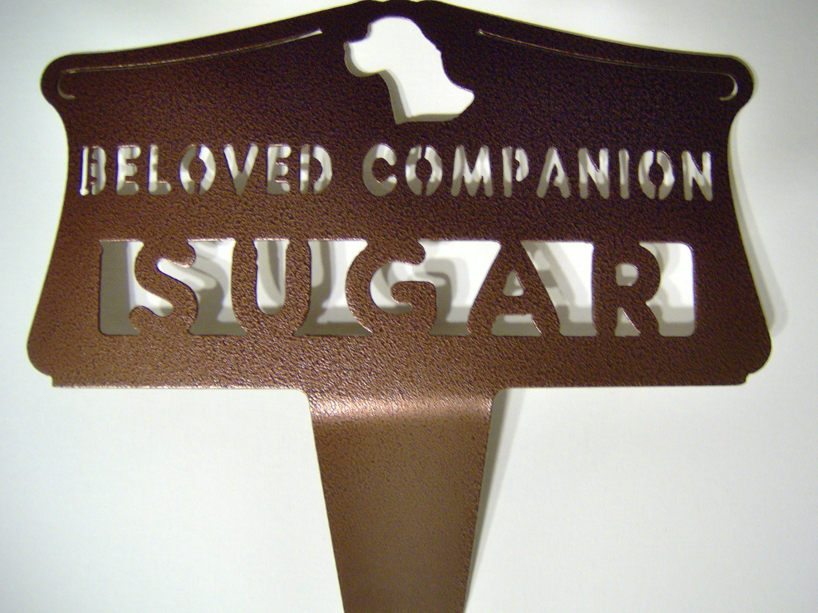 Metal Pet Memorial Headstone Grave Marker Personalized For Your Dog or Cat