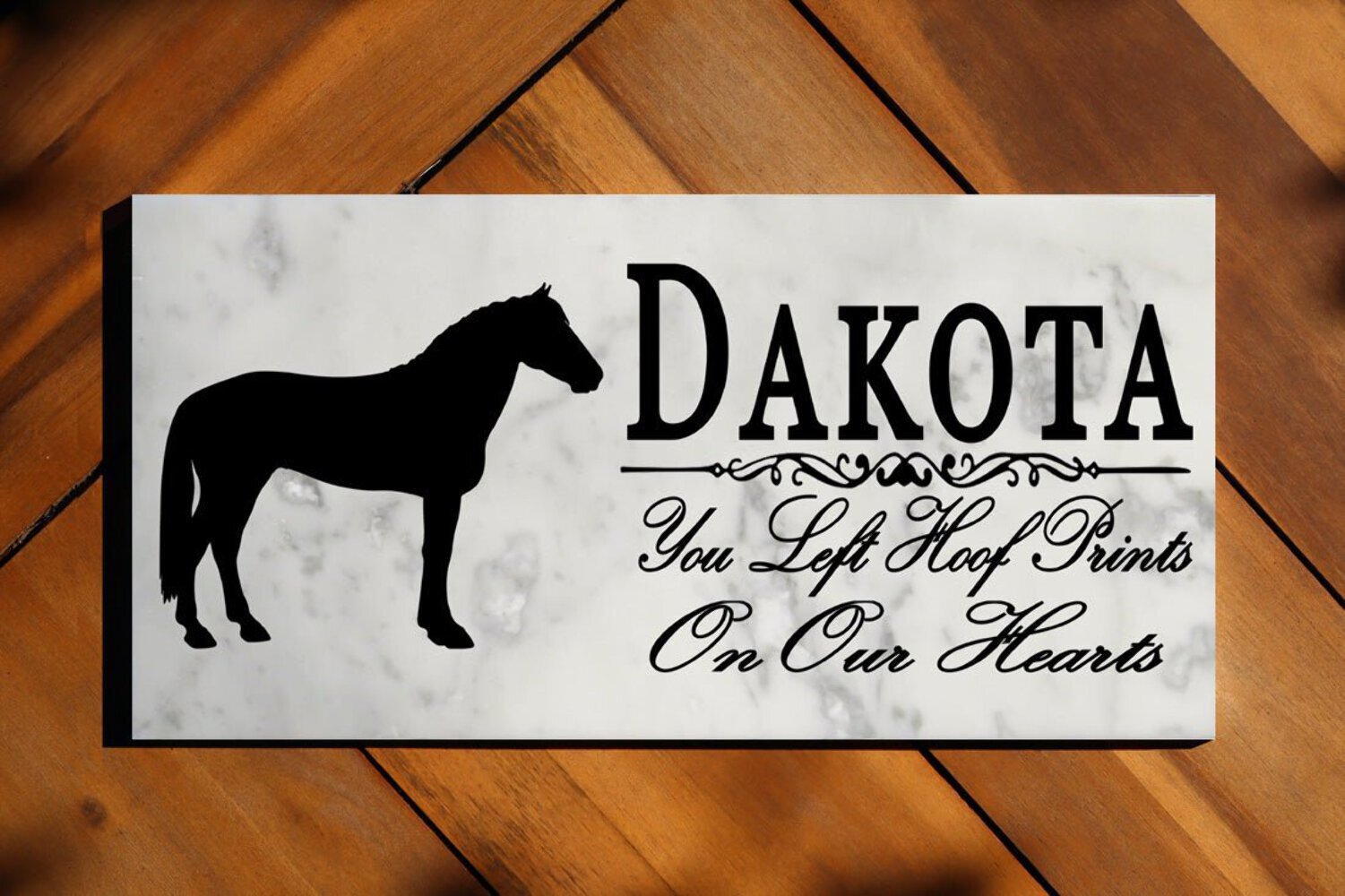 Horse Memorial Stone Equine Personalized Garden Marker Grave Marker for Outdoors