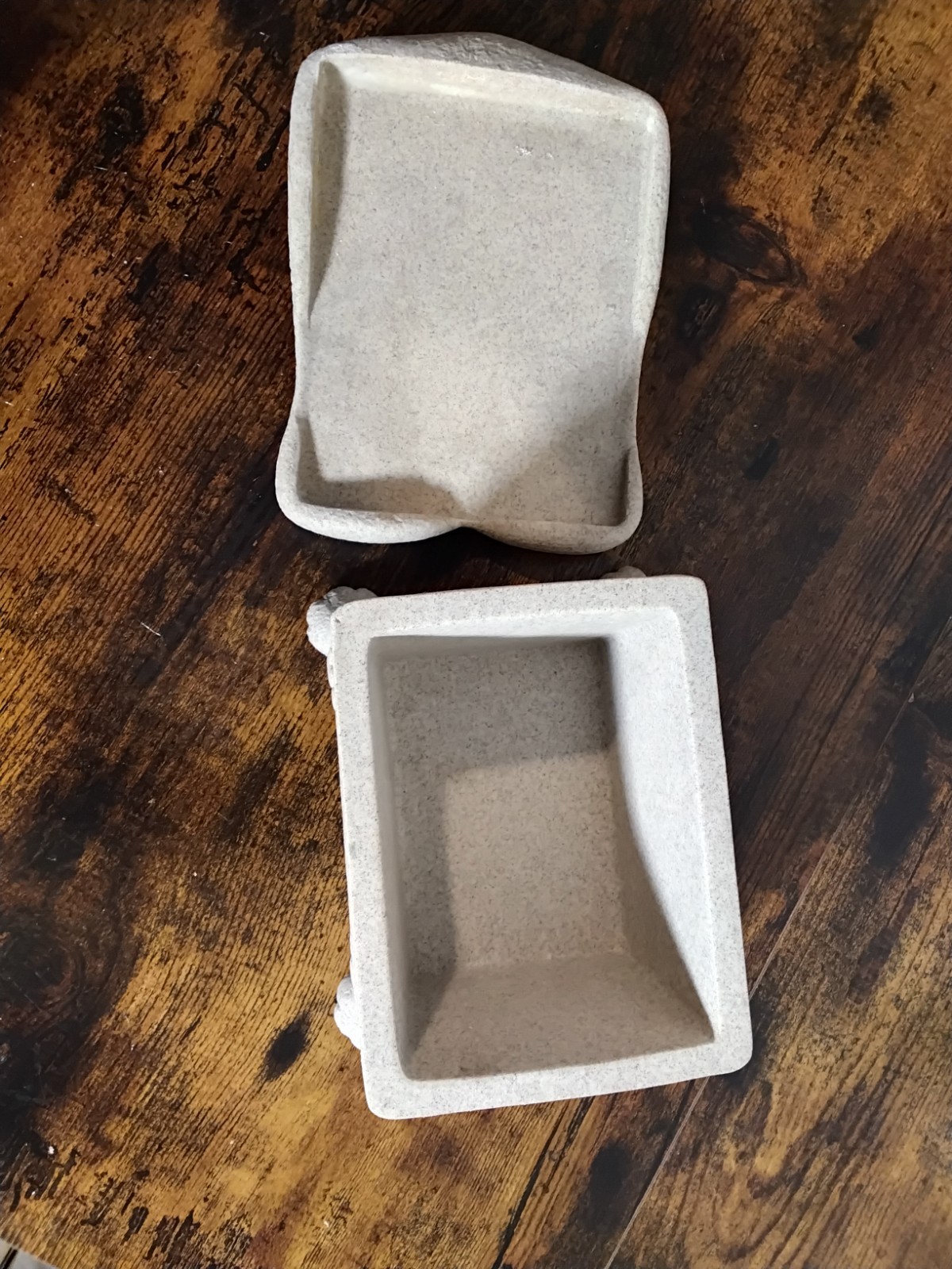 Cat Urn with Photo Frame, Pet Urns for Cats, with Foot Prints and Fish Cover Pat