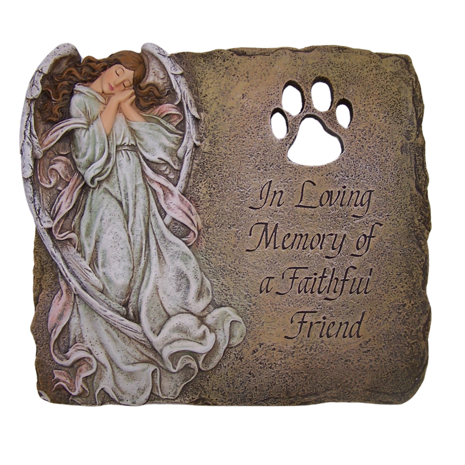 Pet Memorial Garden Stone/Plaque with Verse in Loving Memory, 9 Inches