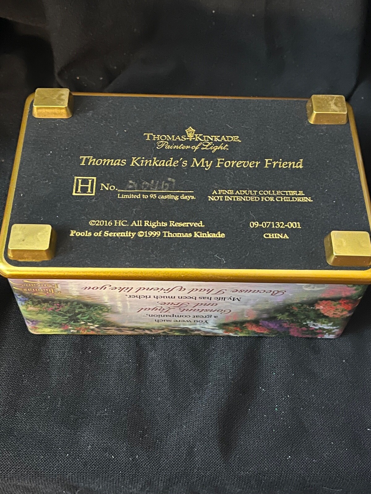 Thomas Kinkade My Forever Friend Cat Remembrance Keepsake Box Gray Cat Wings