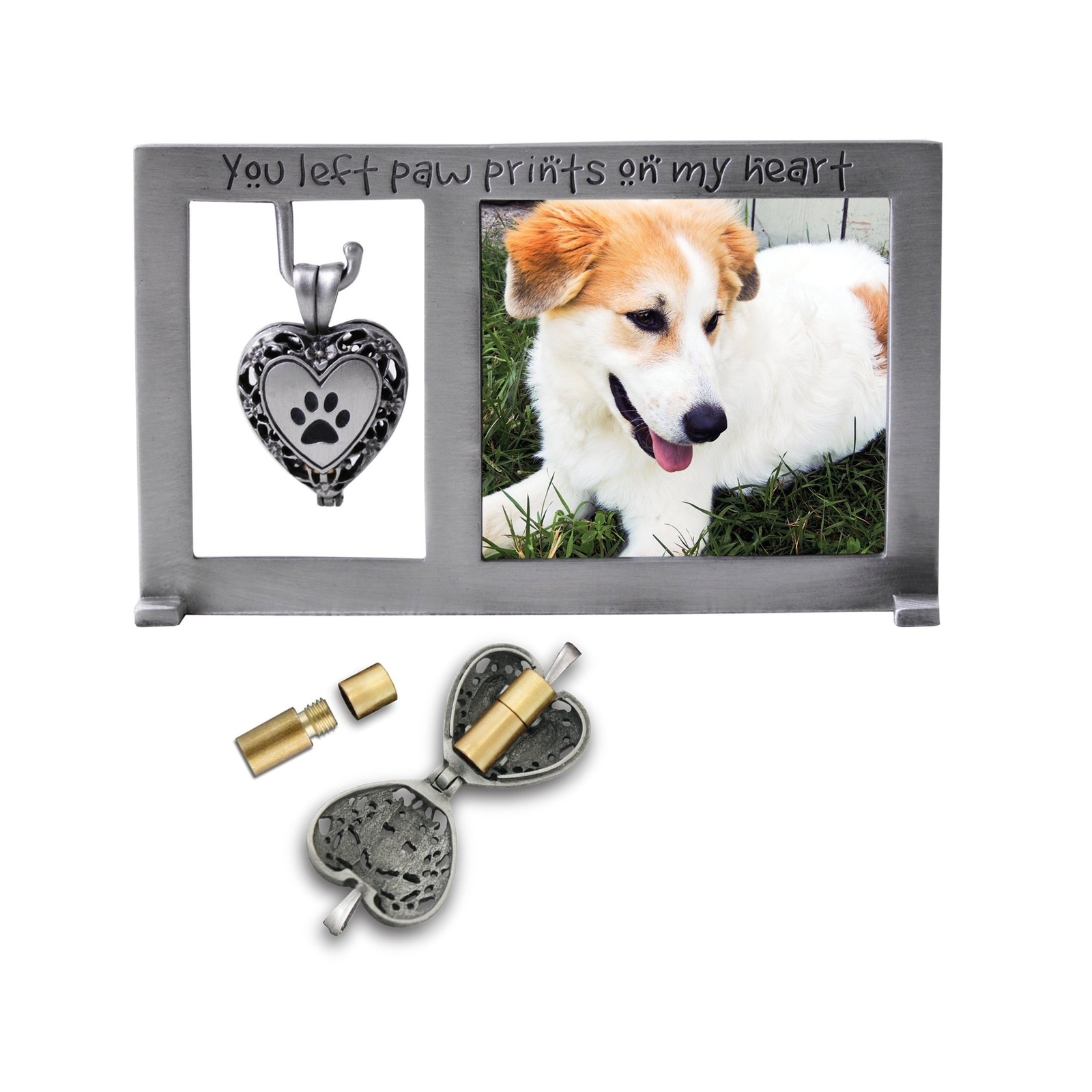 Cathedral Art Paw Prints on My Heart Pet Memorial Picture Frame, 2.25-inch by…