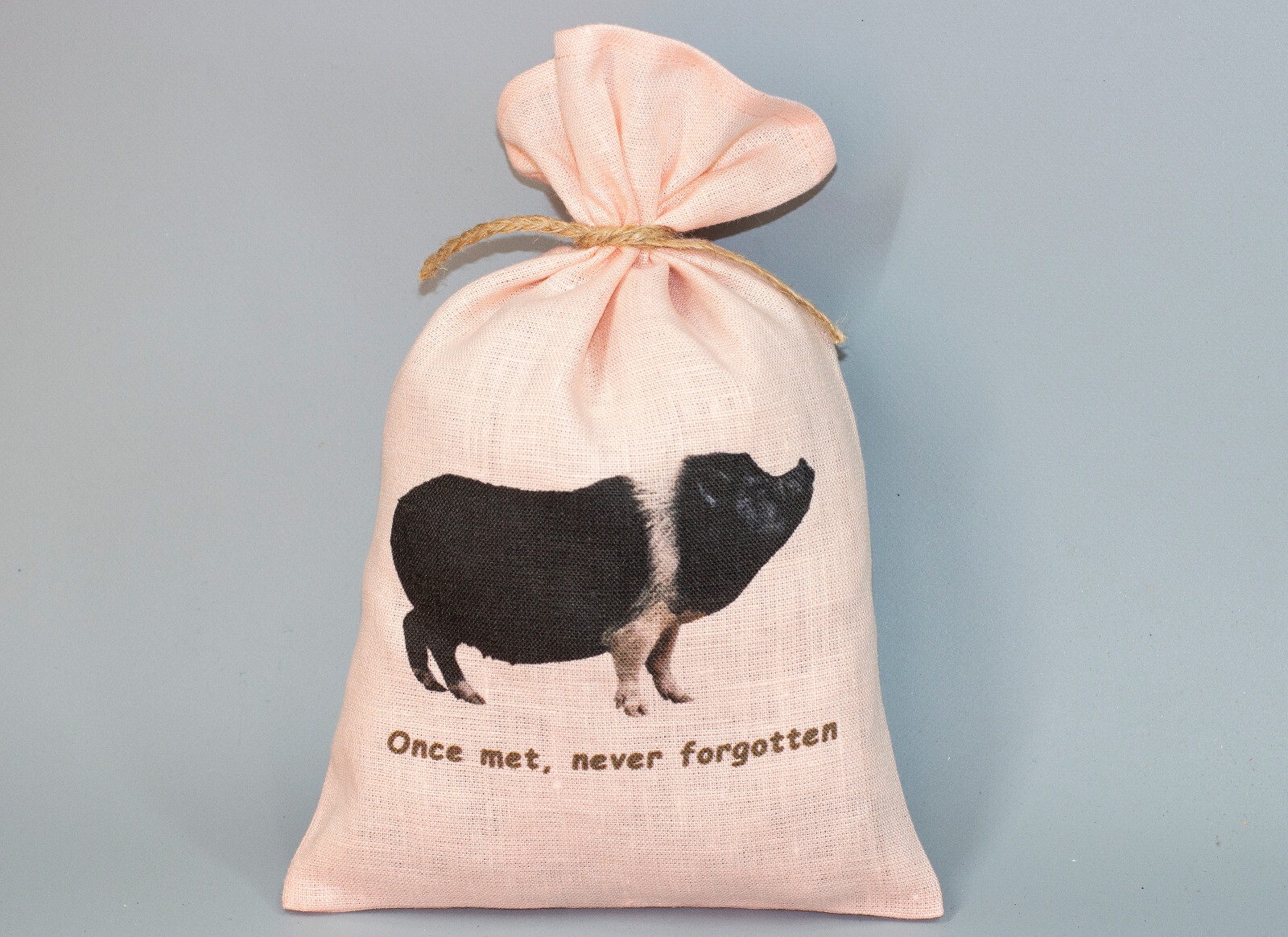 Tote Bag Pig Memorial Keepsake Decorative Fabric Pouch Ash Holder Sympathy Gifts