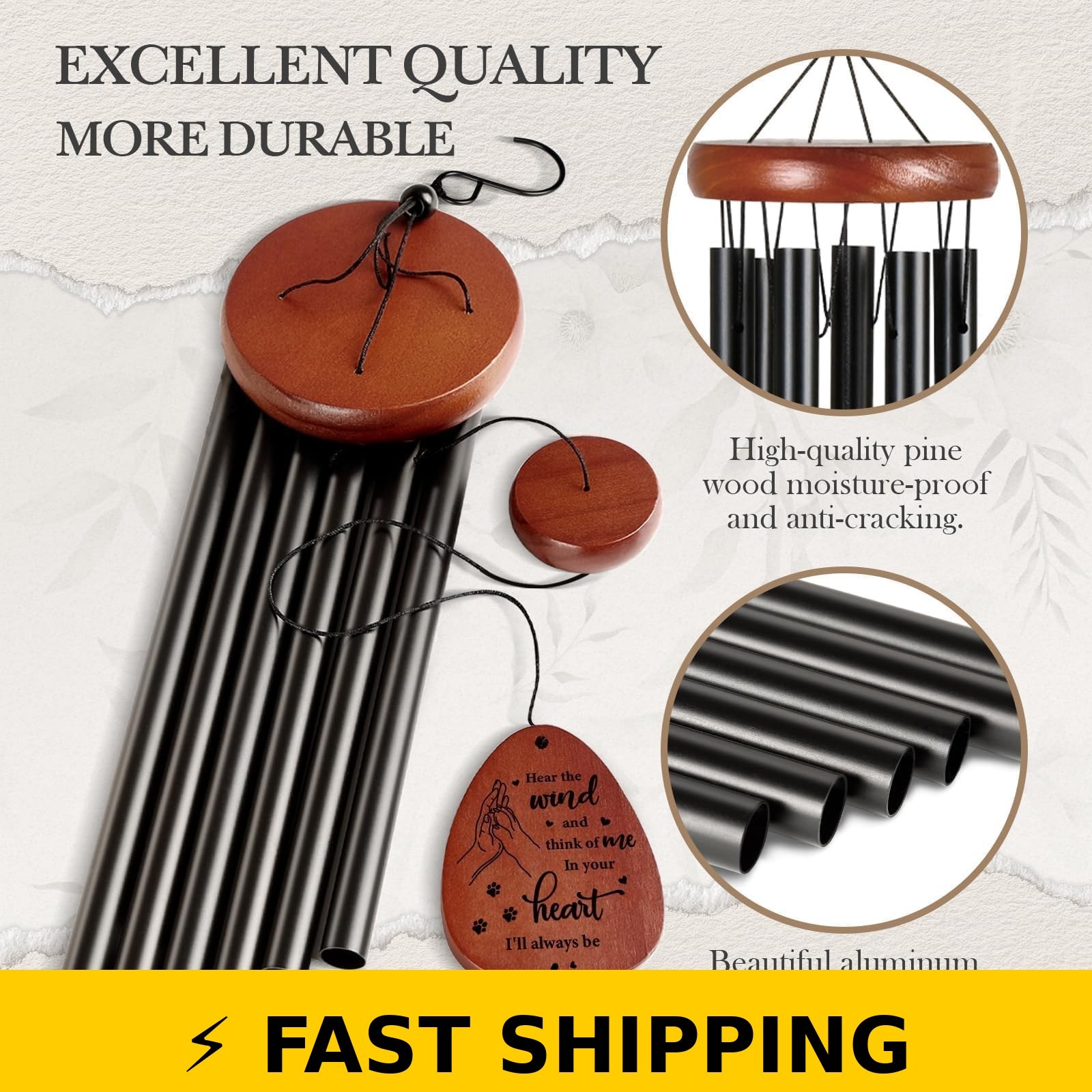 SteadStyle Pet Memorial Wind Chime – 25.5 in Sympathy Gift